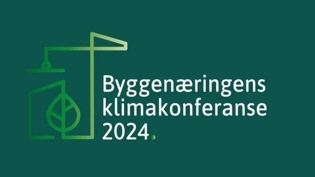 Reklameplakat med teksten Byggenæringens klimakonferanse